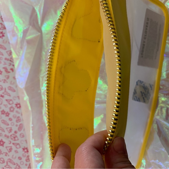 Stoney Clover Lane x Disney Minnie Mouse Fable Bow Flat Clear Pouch in Lemon - Picture 8 of 8